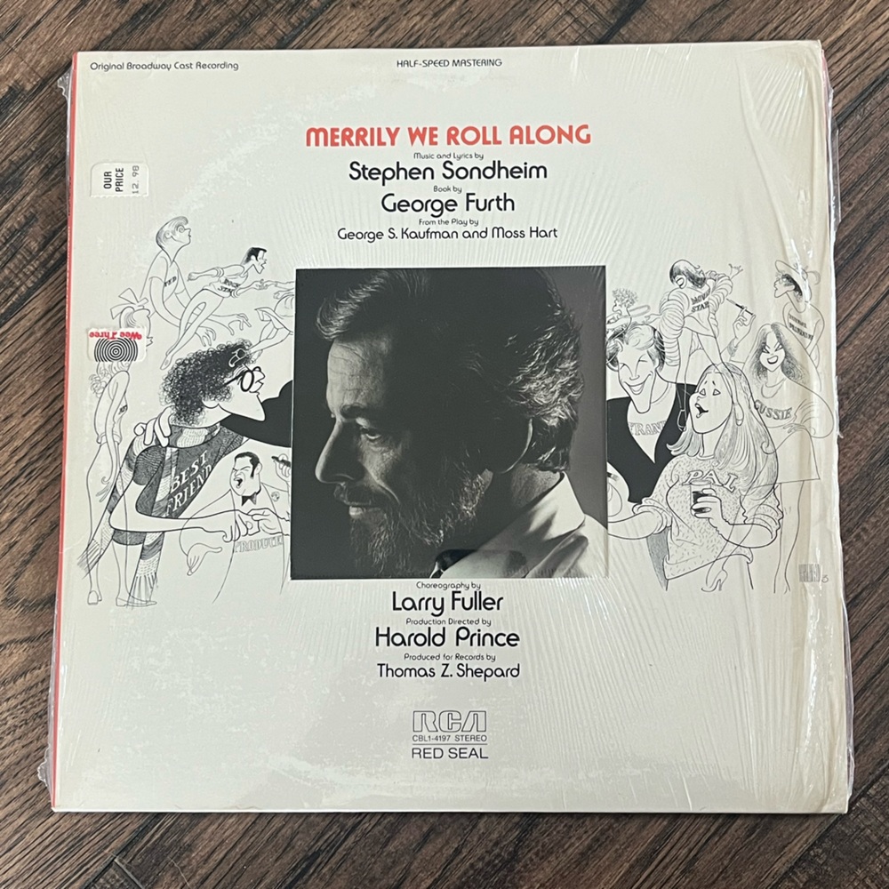 VINTAGE MERRILY WE ROLL ALONG, ORIGINAL BROADWAY CAST RECORDING, VINYL RECORD